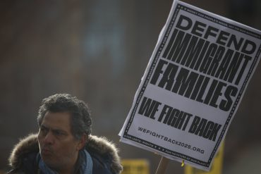 Demonstrating Against Trump's Deportations In NY