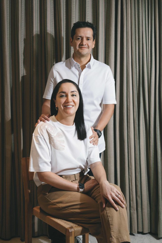 Jorge Vallejo y Alejandra Flores en Quintonil. Foto: Andrea Tejeda.